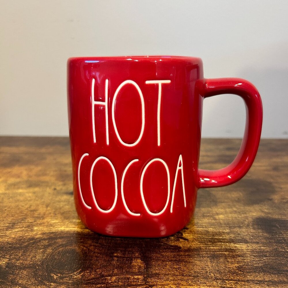 Rae Dunn Hot Cocoa Mug Red Christmas